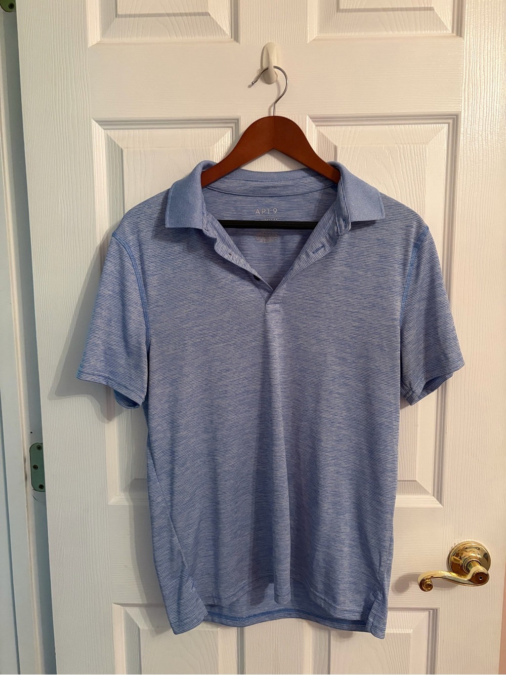 Apt. 9 Men's Heather Sky Blue Polo